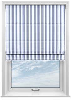 Lace Stripes, Soft Blue - Twist&Fit Roman Blind